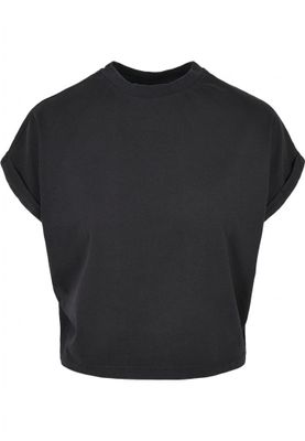 Kort t-shirt til kvinder med sænket arm