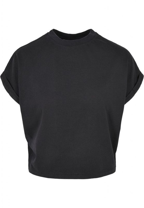 Kort t-shirt til kvinder med sænket arm