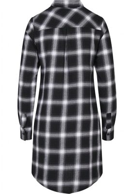 Checkered short shirt dress