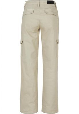 Ladies High Waist Straight Denim Cargo Pants