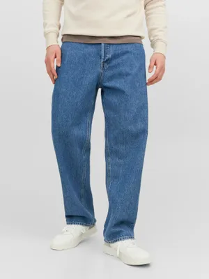 Blå baggy fit jeans herr - ALEX