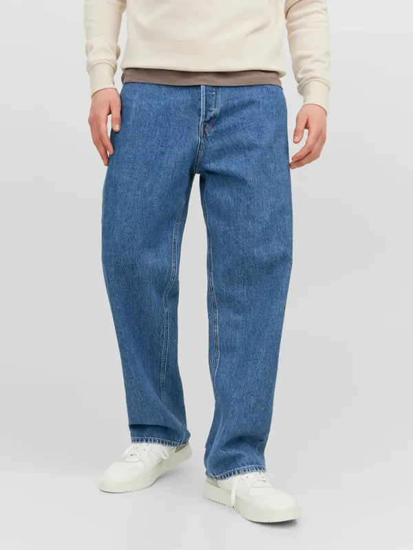 Blå baggy fit jeans herr - ALEX
