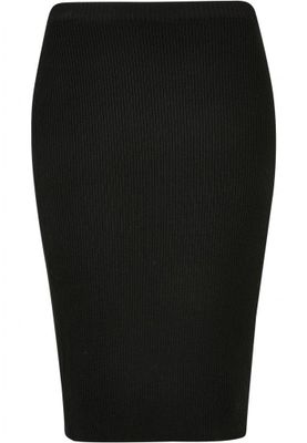 Ladies Rib Knit Midi Skirt