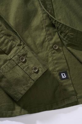 Olive long sleeve flannel shirt men