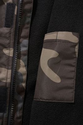 Windbreaker with fleece lining darkcamo - Child