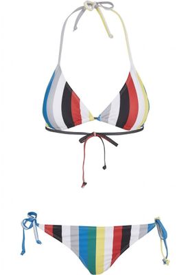 Striped bikini with tie band