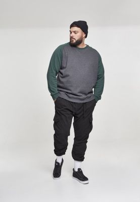 Tvåfärgad raglan sweatshirt
