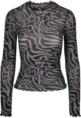Ladies AOP Mesh Turtleneck Longsleeve