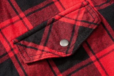 Sleeveless flannel shirt red/black