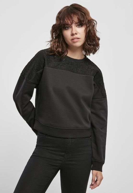 Black women's sweater with lace