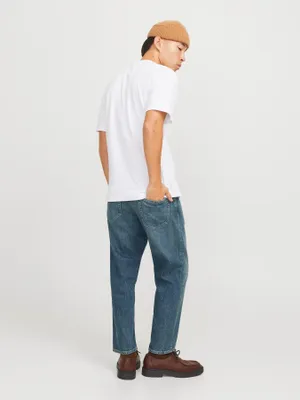 Stentvättade stretchjeans tapered fit - MIKE