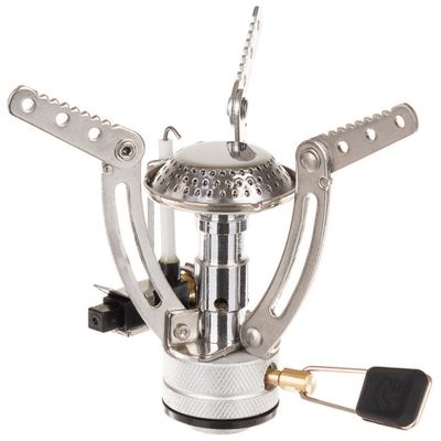 Foldable camping kitchen with piezot ignition