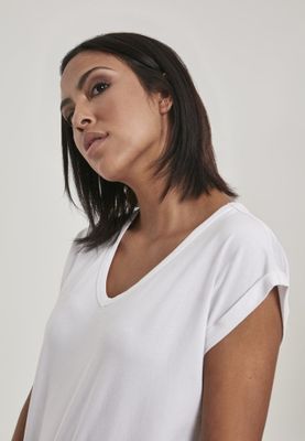 T-shirt med V-udskæring til kvinder