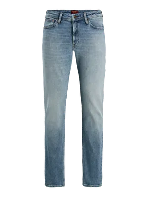Mörkblå stentvättade jeans regular fit - CLARK