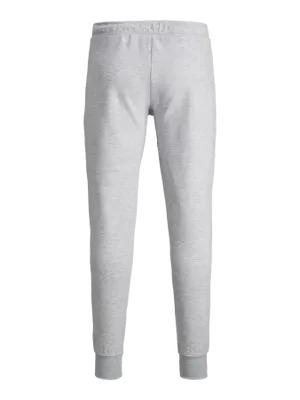 Gråmelerade slim fit joggingbyxor J&J
