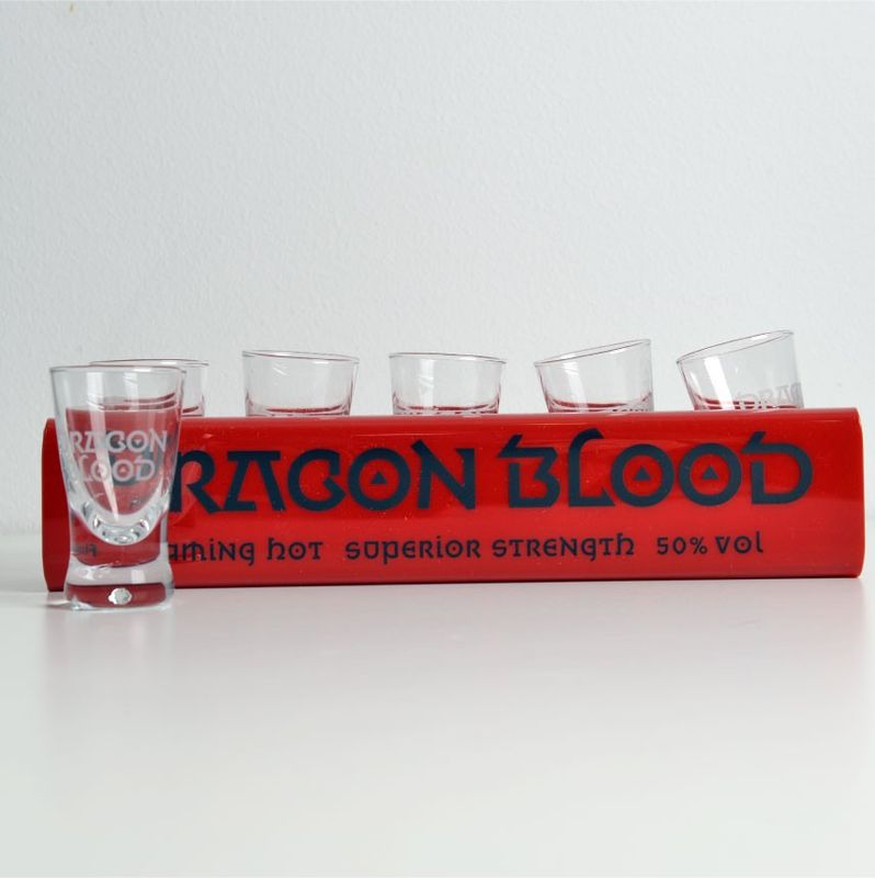 Dragon Blood Shot Glass Tray