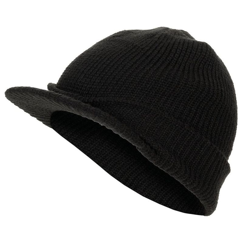 Knitted beanie with screen