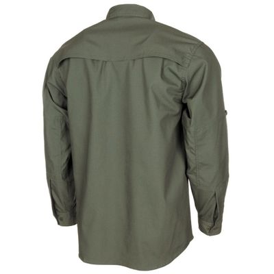 Tactical long-sleeved shirt with ripstop