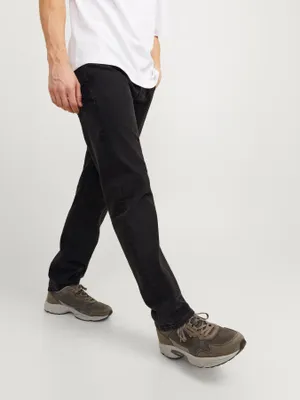 Svarta relaxed fit jeans herr - CHRIS