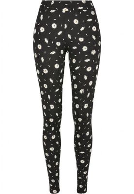 Black daisy leggings