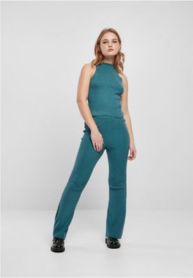 Ladies Short Rib Knit Turtleneck Top