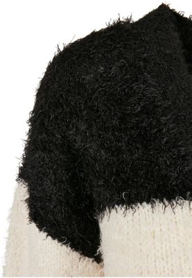 Ladies Short Oversized Feather Cardigan