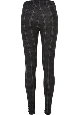 Black tartan leggings