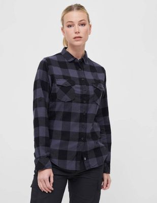 Women's flannel shirt - black/grey