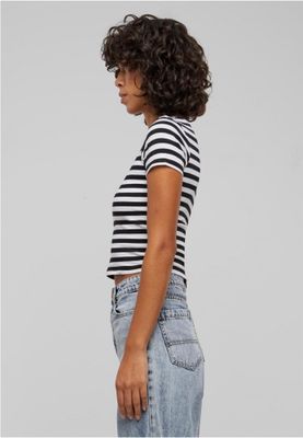 Women's short striped T-shirt