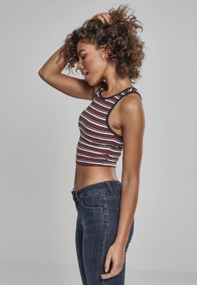 Stribet sweater uden arme