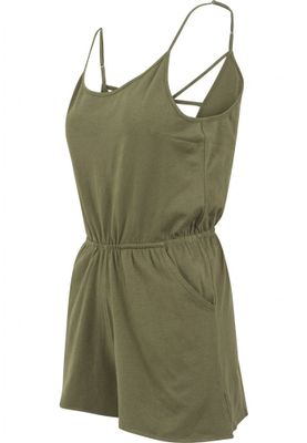 Jumpsuit with narrow shoulder straps