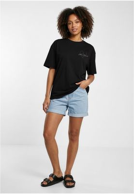 T-shirt för dam med hjärtformad logotyp – svart