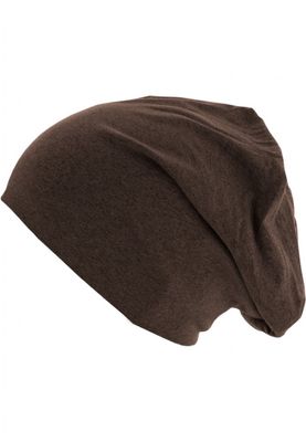 Thin long brown beanie