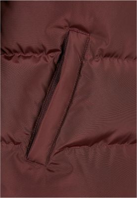 Logotyp bröst Hooded Puffer Jacket för herr – cherry