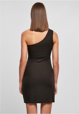 Ladies Rib One Shoulder Dress