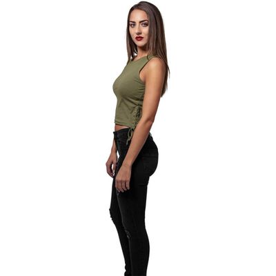 Ladies Lace Up Cropped Top
