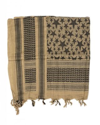 Shemagh coyote/black stars