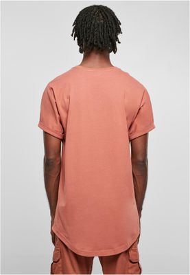 Long Shaped Turnup Tee Terracotta
