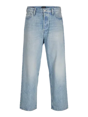 Ljusblå tvättade baggy fit jeans - ALEX