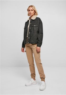 Ladies Oversized Sherpa Denim Jacket