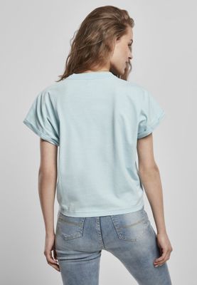 Kort t-shirt til kvinder med sænket arm