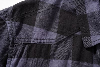 Short-sleeved flannel shirt gray/black