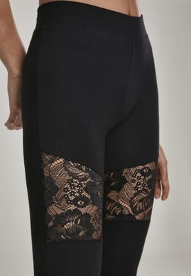 Leggings med spets detaljer