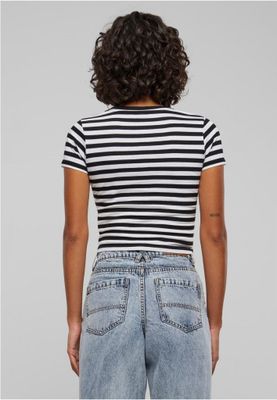Women's short striped T-shirt