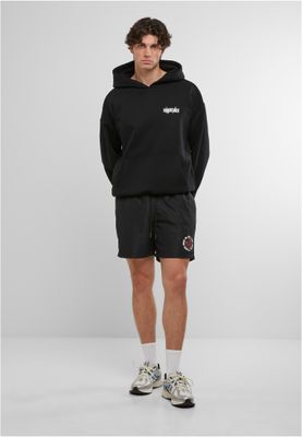 Logotyp bröst, stor grafik rygg MJG Heavy Oversized Hoody Logotyp Bröst – svart