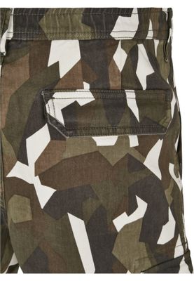 Geometric camo cargo pants