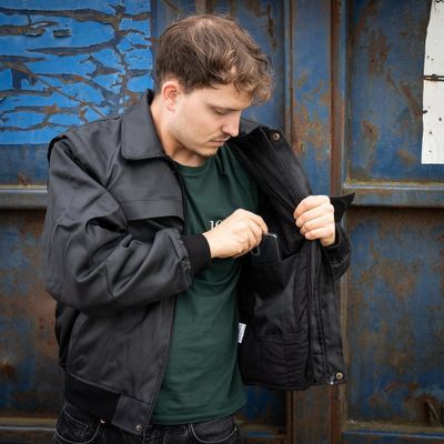 SECURITY jacket with liner and zip-off sleeves