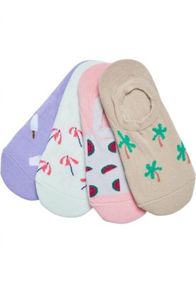 Recycled Yarn Invisible Summer Socks 4-Pack