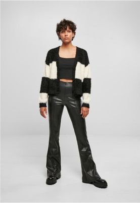 Ladies Short Oversized Feather Cardigan