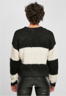 Ladies Short Oversized Feather Cardigan